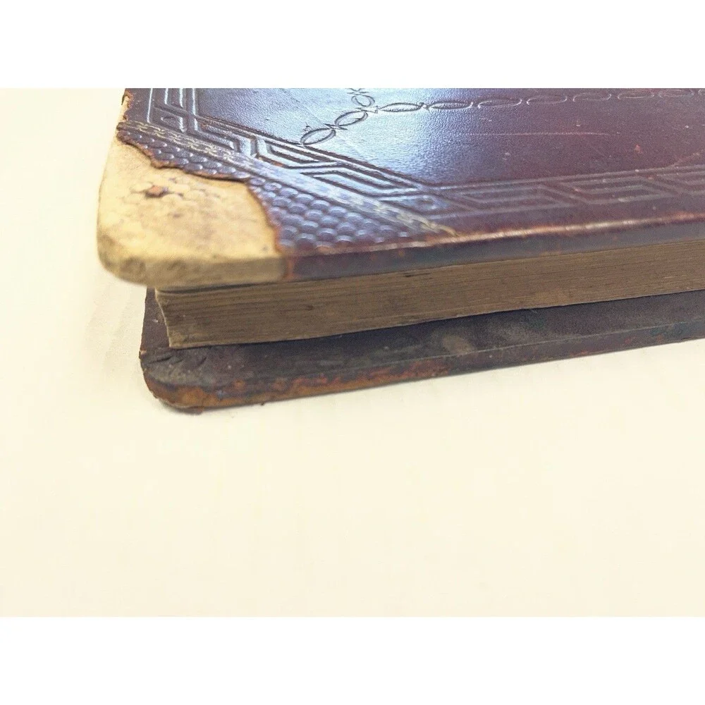 1903-1906 Leather Journal Ledger Store Ephemera Handwritten Paper Junk Journal